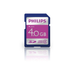 Philips Carte Mémoire SD 4Go (Accessoire original)