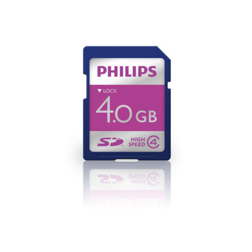 Philips Carte Mémoire SD 4Go (Accessoire original)